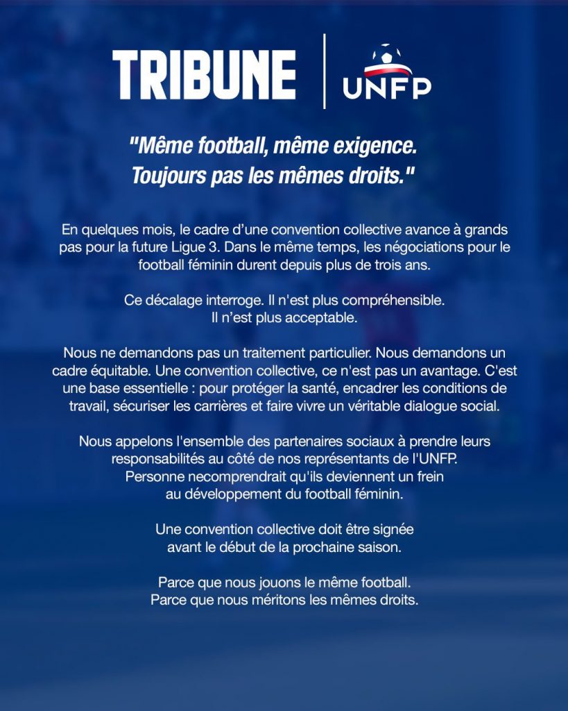 UNFP (page 2) - Communiqué des capitaines des équipes féminines