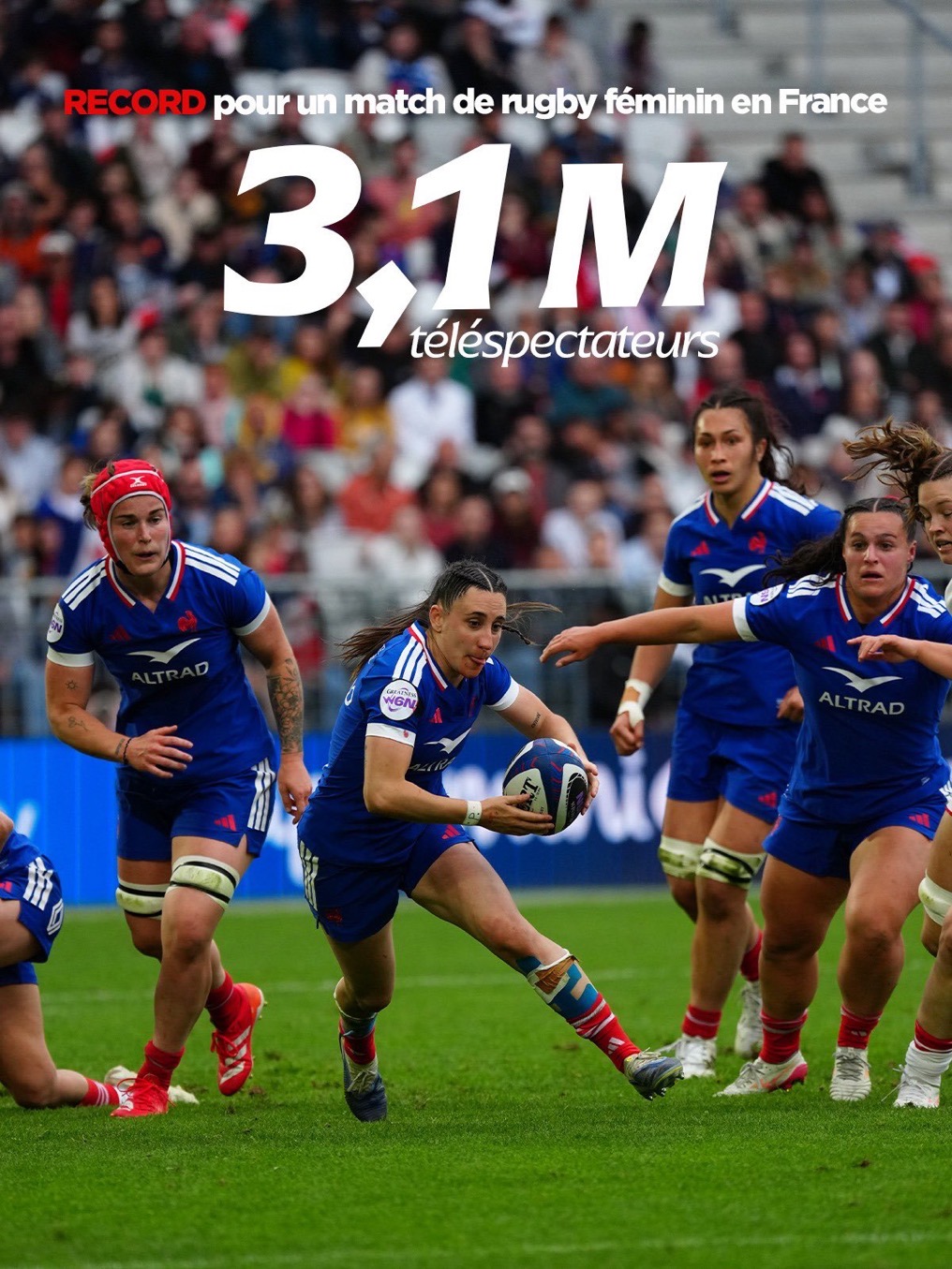 France Angleterre rugby BleuEs record audience tv mai 2026